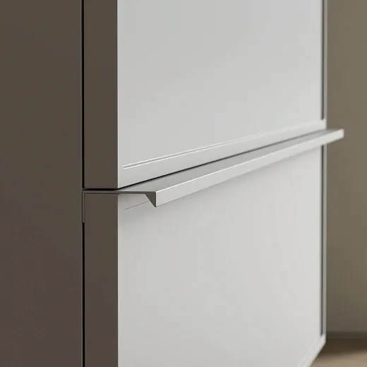 Тумба подвесная под столешницу Sancos Вельта (Velta) 120x45x50см, два ящика оснащенные доводчиками скрытого монтажа с системой плавного закрытия (Soft close), тёплый серый, VL120WG