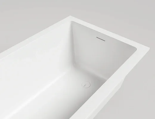 Ванна Salini Cascata Kit 104313GF, 170 х 75 см, из искусственного камня S-Sense, цвет белый, покраска по RAL полностью