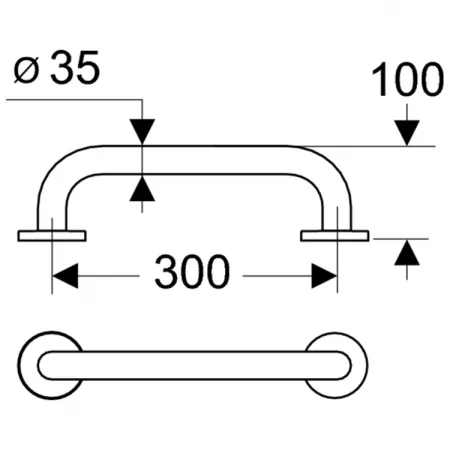 Поручень опорный прямой 30 см Ideal Standard CONTOUR S6450MY