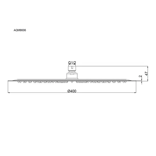 Лейка верхнего душа AQUAme Siena AQM8606GM оружейная сталь