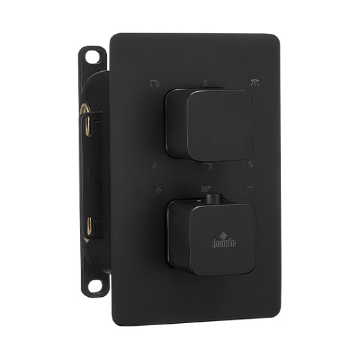 Душевая система скрытого монтажа Deante Box Nero BXYZNECT с термостатом черный