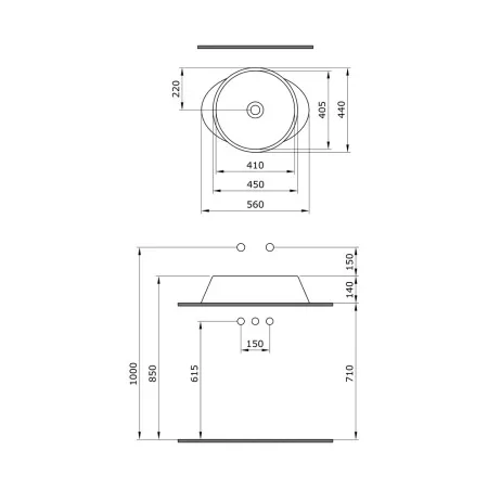 Раковина Bocchi Capri 1010-019-0125, красная