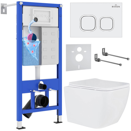 Комплект инсталляции с унитазом 6 в 1 Roxen StounFix Dual Fresh 534002 (состоит из: 710200, Santi 410280W, 530135-01) Комплект инсталляции с унитазом 6 в 1 Roxen StounFix Dual Fresh 534002 (состоит из: 710200, Santi 410280W, 530135-01)