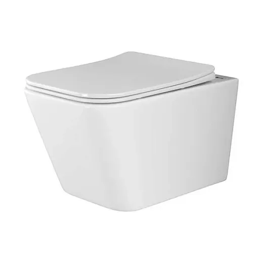 Подвесной безободковый унитаз Ceramicanova Metric CN3007 Rimless, крышка микролифт, сантехфарфор (выставочный образец, отсутствует упаковка)