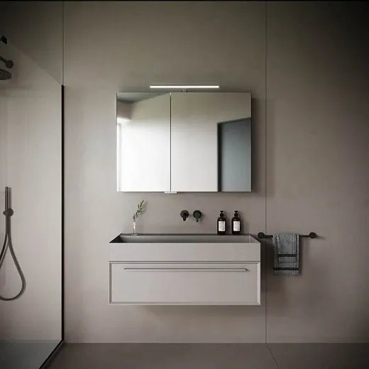 Зеркальный шкаф Sancos Hilton Z1000 100, с подсветкой, 100 х 74 см