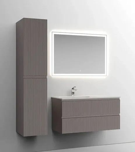 Тумба под раковину Sancos Snob T 100 см подвесная, левая, Doha Soft, SNT100LSM