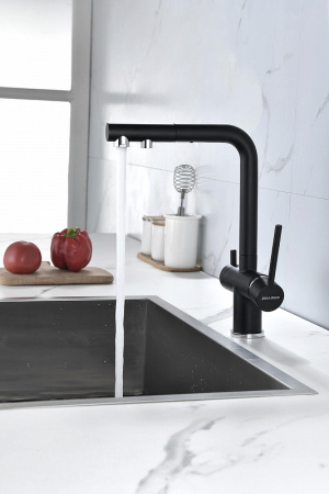 Смеситель для кухни Paulmark Serpentine Se213222-401 антрацит