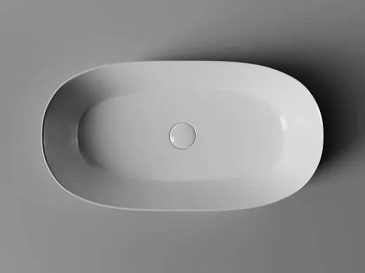 Умывальник Ceramicanova Element CN5022 67.5х35х14см накладной овальный без перелива, CN5022