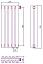 Радиатор стальной трубчатый Сунержа Эстет-00 EU50, ширина 25 см, высота 50 см, 5 секций, нижнее подключение левое EU50/правое EU50, хром, 00-0322-5005