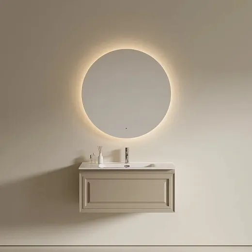 Зеркало Sancos Sfera 2.0 SF2.1000, 100 см, с подсветкой, c сенсорным выключателем, цвет белый