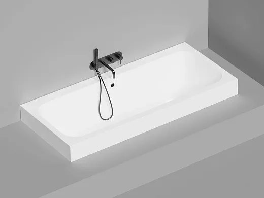 Ванна Salini Orlanda Axis 103212GF, 180 х 80 см, из искусственного камня S-Sense, цвет белый, покраска по RAL полностью