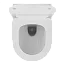 Подвесной унитаз безободковый Vitra Zentrum Round SmoothFlush  (укороченный 50 см) без сиденья, белый, санитарный фарфор, антибактериальное покрытие Hygiene 7786B003-0075