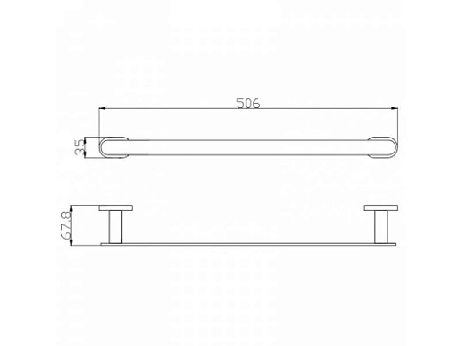 Полотенцедержатель RAV Slezak Yukon YUA0701-50CMAT черный