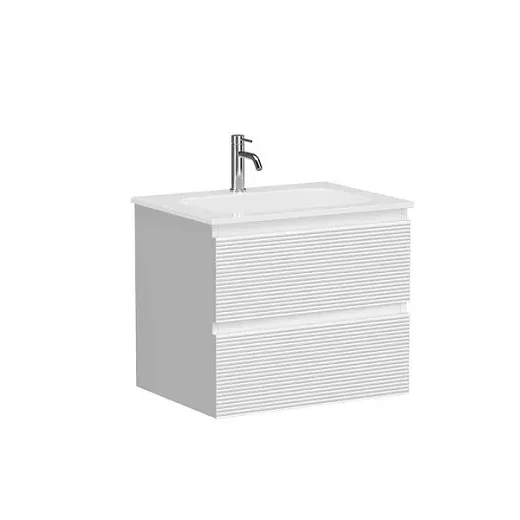 Тумба под раковину Sancos Folk FL60W, 60 см, подвесная, с рельефным фасадом, цвет bianco
