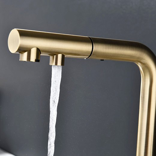 Смеситель PAULMARK SERPENTINE Se213222-BR, (бронза)