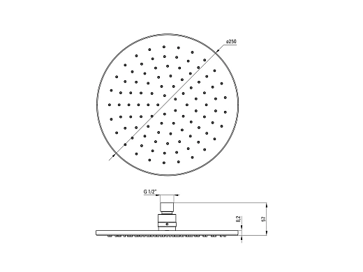 Верхний душ Deante Cascada Titanium NAC_D00K