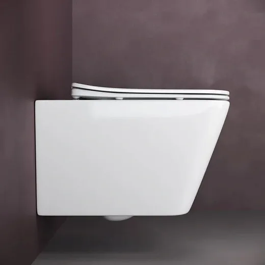 Подвесной безободковый унитаз Ceramicanova Metric CN3007 Rimless, крышка микролифт, сантехфарфор (выставочный образец, отсутствует упаковка)