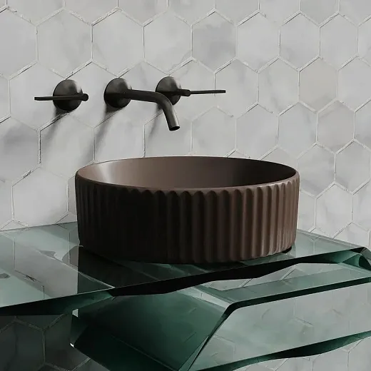Раковина Ceramicanova Element CN6057MDB, 36 см, сантехфарфор, цвет темно-коричневый матовый