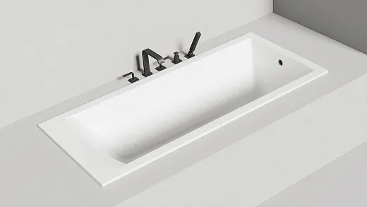 Ванна Salini Cascata 104413MF, 170 х 70 см, из искусственного камня S-Sense, цвет белый матовый, покраска по RAL полностью