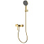 AQM6413BG AQUAme Asti Смеситель для душа однорычажный, с душевым набором, 3 режима, Brushed gold