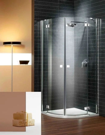 Душевой уголок Radaway Almatea PDD 90 х 90 х 195 см, стекло коричневое, профиль хром, 30502-01-08N