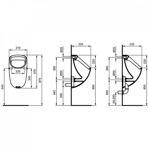 Писсуар Ideal Standard CONNECT E567101