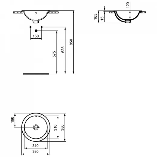 Умывальник Ideal Standard CONNECT 38см, E505101