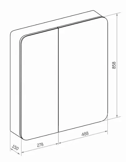 Шкаф с зеркалом Континент Eltoro LED 76x85 с подсветкой и сенсорным управлением