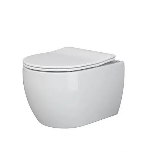 Комплект: инсталляция Ceramicanova Balance с кнопкой Balance Rect белой и унитаз подвесной Ceramicanova Play Rimless с сиденьем микролифт