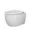 Комплект: инсталляция Ceramicanova Balance с кнопкой Balance Rect белой и унитаз подвесной Ceramicanova Play Rimless с сиденьем микролифт