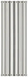 Радиатор стальной трубчатый Сунержа Эстет-00, ширина 45 см, высота 120 см, 10 секций, боковое подключение, хром, 00-0332-1210