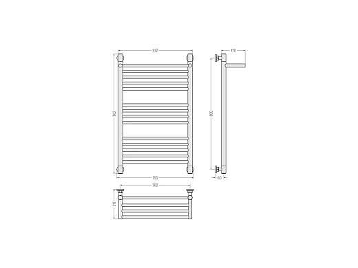 Полотенцесушитель водяной Сунержа Богема+ 800х500 состаренная латунь с полкой