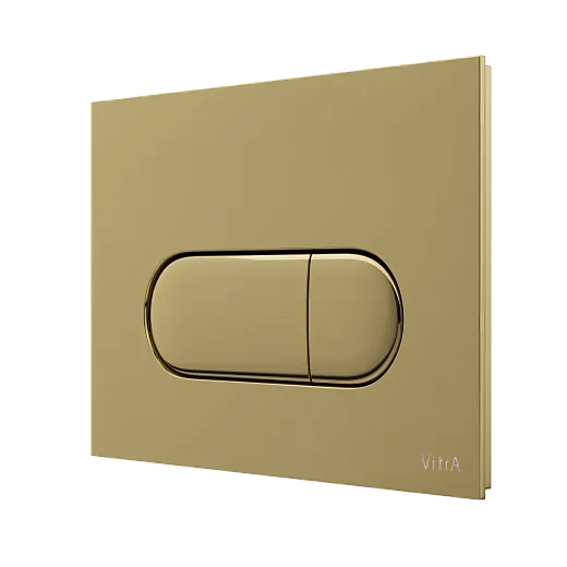 Кнопка смыва для инсталляции VitrA Root Round двойной смыв, глянцевое золото, 740-2224