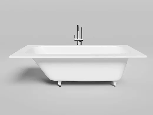 Ванна Salini Orlanda Plus 102014GF, 190 х 100 см, из искусственного камня S-Sense, цвет белый, покраска по RAL полностью