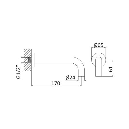 Излив Bruma Leaf 1456403MM Morning Mist сталь матовая