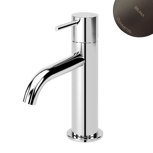 Смеситель для умывальника Bruma Leaf 1670012MG Gunmetal оружейная сталь матовая