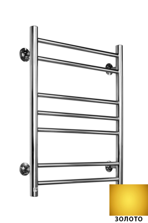 Полотенцесушитель Ростела Свирель V нижнее подключение 1" 50x70 7 перекладин золото