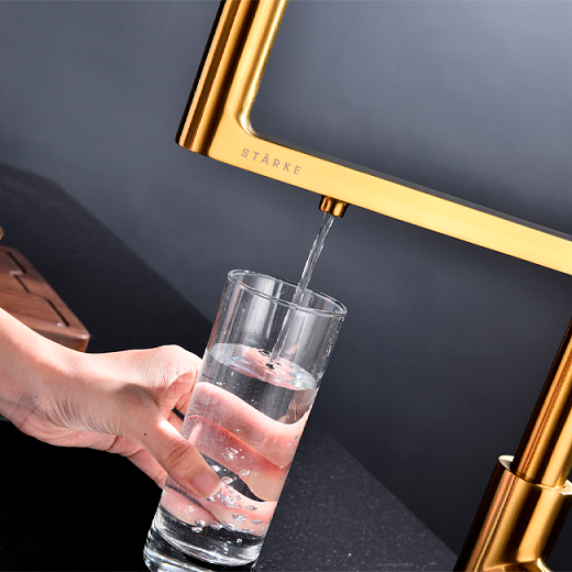 Смеситель PAULMARK TORNADO To213402-BG, (золото/брашированное золото)