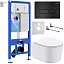 Комплект инсталляции с унитазом 6 в 1 Roxen StounFix Dual Fresh 921358 (состоит из: 710200, Caspia 410280В, 530120-01)
