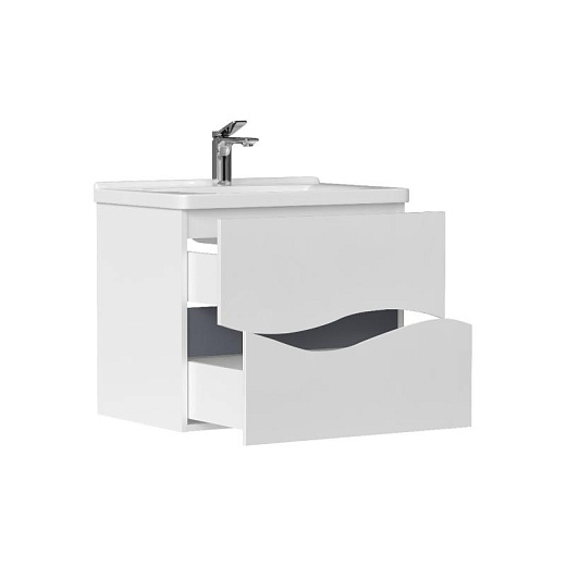 Тумба подвесная Volna Grey 80.2Y с умывальником Миранда белый глянец Тумба подвесная Volna Grey 80.2Y с умывальником Миранда белый глянец