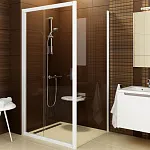 Душевой уголок Blix BLDP2+BLPS 100x100 (белый/прозрачное)