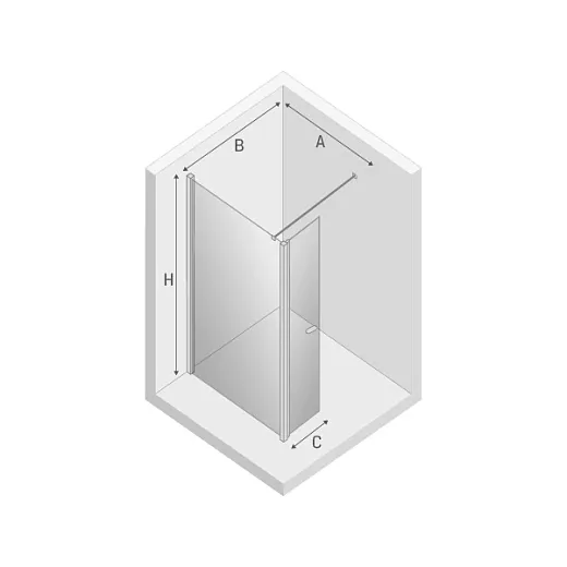 Душевая перегородка walk-in New Trendy NEW SOLEO 100x195 (var 4)