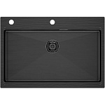 Кухонная мойка Paulmark Kroner Pro 75 PM707551-GM вороненая сталь