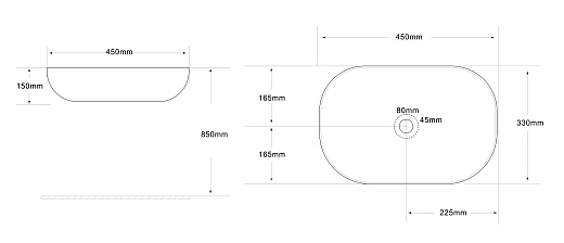 Умывальник накладной Roxen Conta 570055