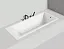 Ванна Salini Cascata 104213MF, 180 х 80 см, из искусственного камня S-Sense, цвет белый матовый, покраска по RAL полностью