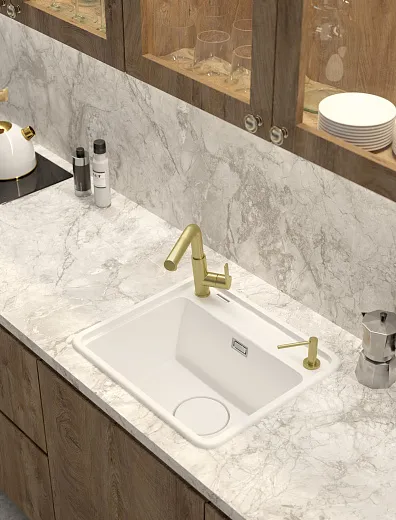 Смеситель для кухни Deante SILIA GOLD BR BQS_R73M брашированное золото