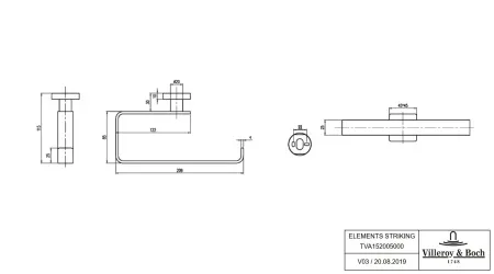 Держатель для полотенец Villeroy&Boch Elements, TVA15200500064