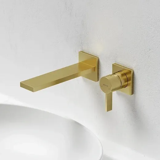 Смеситель для раковины Sancos Linn SC9021BG, PVD золото брашированное