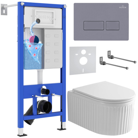 Комплект инсталляции с унитазом 6 в 1 Roxen StounFix Dual Fresh 968226 (состоит из: 710200, Caspia 410280DG, 530200-01) Комплект инсталляции с унитазом 6 в 1 Roxen StounFix Dual Fresh 968226 (состоит из: 710200, Caspia 410280DG, 530200-01)