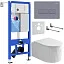 Комплект инсталляции с унитазом 6 в 1 Roxen StounFix Dual Fresh 968226 (состоит из: 710200, Caspia 410280DG, 530200-01)